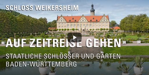 Startbildschirm des Films "Auf Zeitreise gehen: Schloss und Schlossgarten Weikersheim"