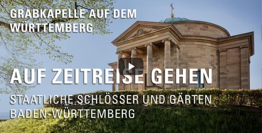 Startbildschirm des Films "Auf Zeitreise gehen: Grabkapelle auf dem Württemberg"