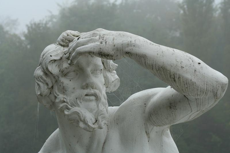 Figur des Flussgottes Donau, von Peter Anton von Verschaffelt, Schlossgarten Schwetzingen