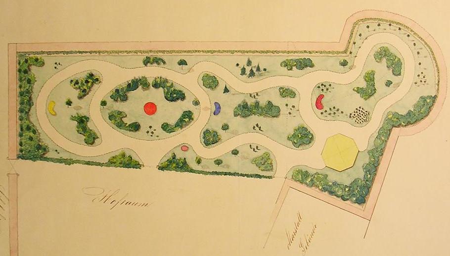 Historischer Plan des Weikersheimer Rosengartens