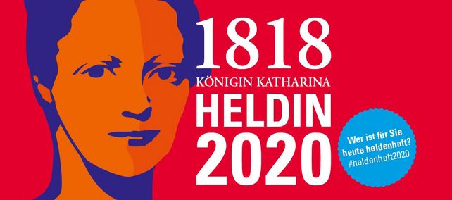 Illustration der Königin Katharina für die Aktion #heldenhaft2020