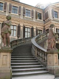 Schloss Favorite Rastatt, Treppe zur Gartenseite