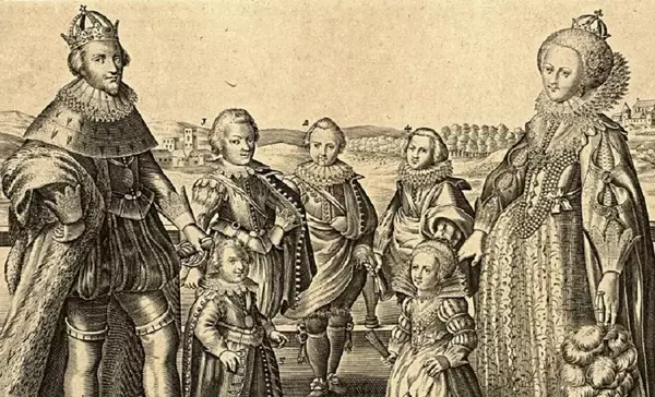 Kurfürst Friedrich V., Elisabeth Stuart und ihre Kinder
