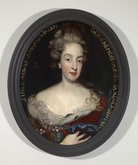 Markgräfin Sibylla Augusta Porträtmedaillon der Markgräfin Sibylla Augusta in Schloss Favorite Rastatt