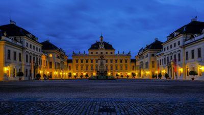 Foto: Saad el Nassere Residenzschloss Ludwigsburg, Schloss zur blauen Stunde