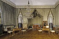 Schlafzimmer des Königs Schlafzimmer im Staats- und Privatappartement Friedrichs von Württemberg, Residenzschloss Ludwigsburg.