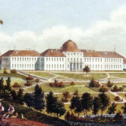 Stich von Schloss Hohenheim in Stuttgart-Hohenheim