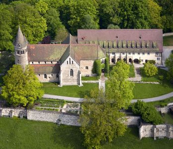 Kloster Lorch, Luftaufnahme; Foto: Staatliche Schlösser und Gärten Baden-Württemberg, Achim Mende