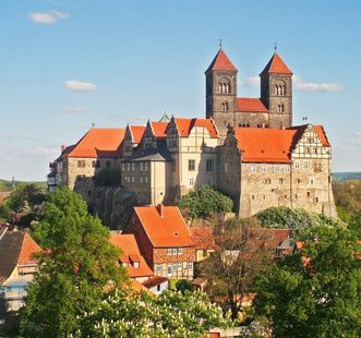 Stadtansicht Quedlinburg mit Schlossberg
