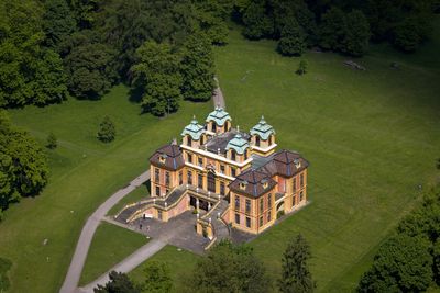 Luftbild von Schloss Favorite Ludwigsburg