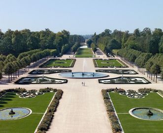 Schloss und Schlossgarten Schwetzingen, Blick auf das Kreisparterre