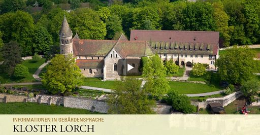 Startbildschirm des Filmes "Kloster Lorch: Informationen in Gebärdensprache"