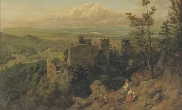 Altes Schloss Hohenbaden, Gemälde von 1889