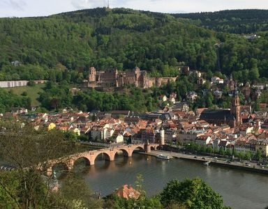 Schloss Heidelberg mit Altstadt und Alter Brücke