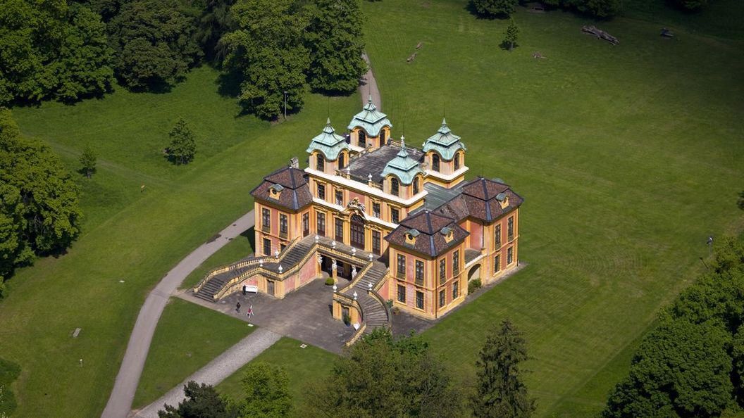 Schloss Favorite Ludwigsburg, Luftansicht