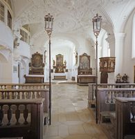 Foto: Staatliche Schlösser und Gärten Baden-Württemberg, Joachim Feist Château d'Ellwangen, chapelle du château; l'image: Staatliche Schlösser und Gärten Baden-Württemberg, Joachim Feist