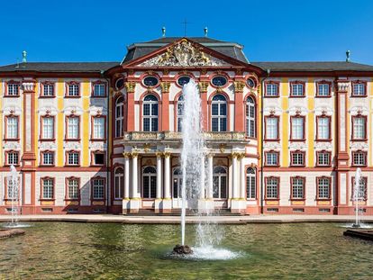 Schloss Bruchsal, Außen, Hauptbau von Westen