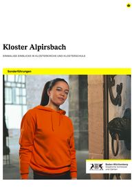 Titelbild des Sonderführungsprogramms für Kloster Alpirsbach 