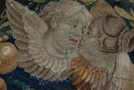 Tapisserie während der Restaurierung Schloss Bruchsal, Tapisserie während der Restaurierung; Foto: Staatliche Schlösser und Gärten Baden-Württemberg, Petra Pechacek
