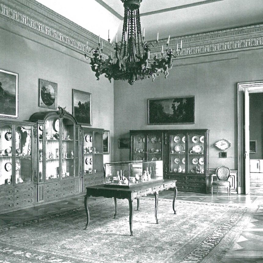 Barockschloss Mannheim, Schlossmuseum, historisches Foto