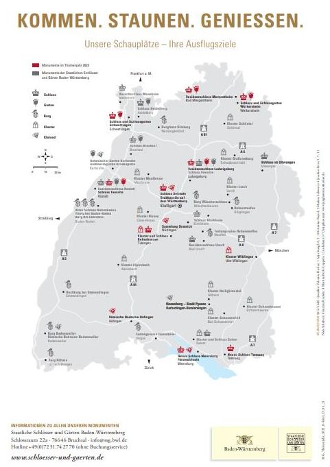 Ausschnitt aus der Broschüre zum Themenjahr 2022 der Staatlichen Schlösser und Gärten Baden-Württemberg