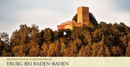 Startbildschirm des Filmes "Yburg bei Baden- Baden: Informationen in Gebärdensprache"