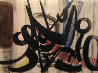 Sammlung Domnick, Ausschnitt aus Hans Hartung T 1948-18 (»formes noires«), 1948