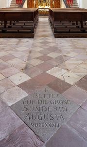 Residenzschloss Rastatt, Grabplatte Sibylla Augusta in der Schlosskirche