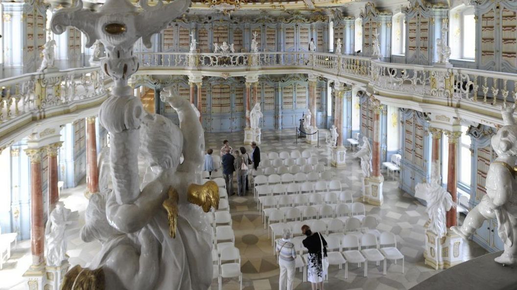 Kloster Schussenried, Innenansicht, Bibliothekssaal