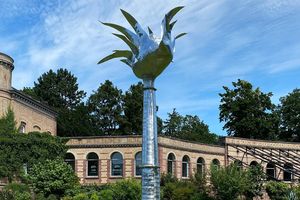 Botanischer Garten Karlsruhe, Kunstwerk, Gartenausstellung "Komm wir ernten schnell und pflanzen nochmal neu" 