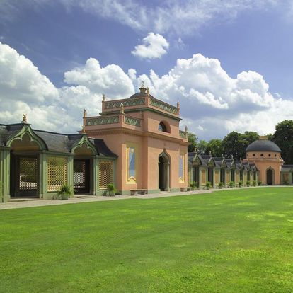 Hof der Moschee im Schlossgarten von Schloss Schwetzingen