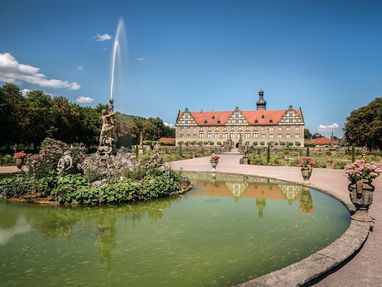 Schloss und Schlossgarten Weikersheim, Brunnen im Schlossgarten