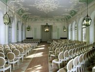Schloss Schwetzingen, Jagdsaal im Zirkelbau; Foto: Staatliche Schlösser und Gärten Baden-Württemberg, Arnim Weischer Schloss Schwetzingen, Jagdsaal im Zirkelbau; Foto: Staatliche Schlösser und Gärten Baden-Württemberg, Arnim Weischer