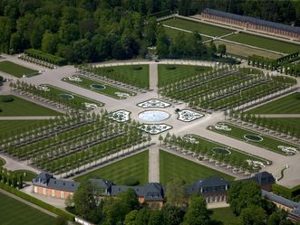 Schloss und Schlossgarten Schwetzingen, Luftansicht