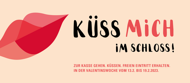Werbemotiv der Staatliche Schlösser und Gärten Baden-Württemberg zur Valentinstagsaktion 2023