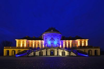 Schloss Solitude bei Nacht