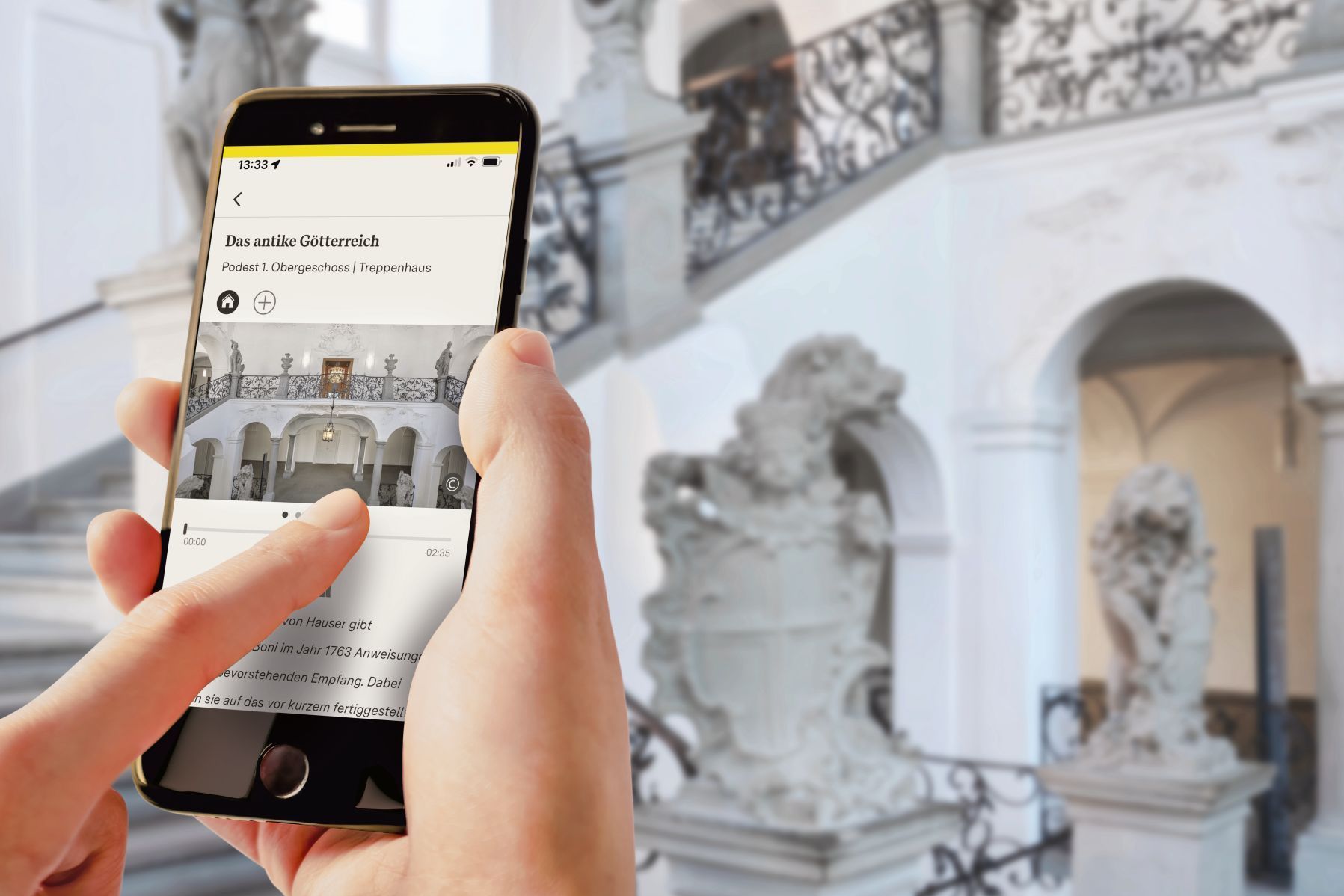 Smartphone mit Station der App