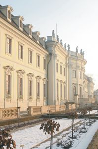 Die Südfront des Residenzschlosses Ludwigsburg im Winter.