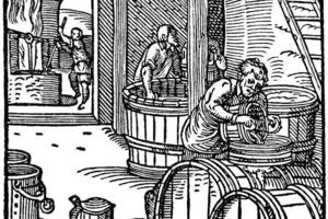 Holzschnitt „Der Bierbreuwer“ aus Jost Ammans Ständebuch aus dem Jahre 1568