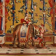 Schloss Bruchsal, Detail Tapisserie; Foto: Staatliche Schlösser und Gärten Baden-Württemberg Schloss Bruchsal, Detail Tapisserie; Foto: Staatliche Schlösser und Gärten Baden-Württemberg