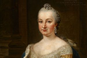 Barockschloss Mannheim, Details, Gemälde Elisabeth Auguste