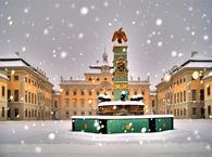 Foto: Staatliche Schlösser und Gärten Baden-Württemberg, Norbert Stadler Schloss Ludwigsburg im Winter