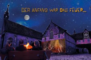 Kloster und Schloss Bebenhausen, Werbemotiv zur Lesung „Der Anfang war das Feuer“