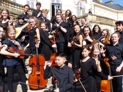 Schloss Solitude, Jugend-Barockorchester Telemänner; Foto: Staatliche Schlösser und Gärten Baden-Württemberg, Steffi Bade-Bräuning