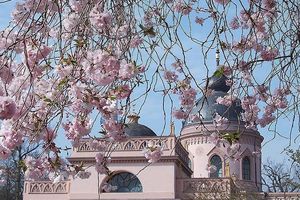 Schloss und Schlossgarten Schwetzingen, Kirschgarten mit Moschee