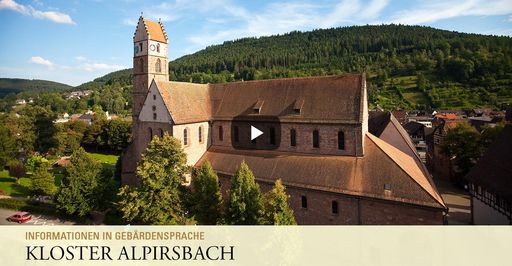 Startbildschirm des Filmes "Kloster Alpirsbach: Informationen in Gebärdensprache"