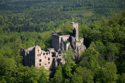 Luftaufnahme Altes Schloss Hohenbaden