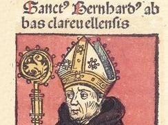 Bernhard von Clairvaux, Abbildung in der Schedelschen Weltchronik, 1493