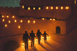 Festungsruine Hohenneuffen, Werbemotiv für die Veranstaltungen "Nachts auf der Burg"