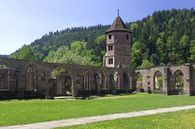 Foto: Staatliche Schlösser und Gärten Baden-Württemberg, Andrea Rachele Ruinen mit Eingangsturm Kloster Hirsau